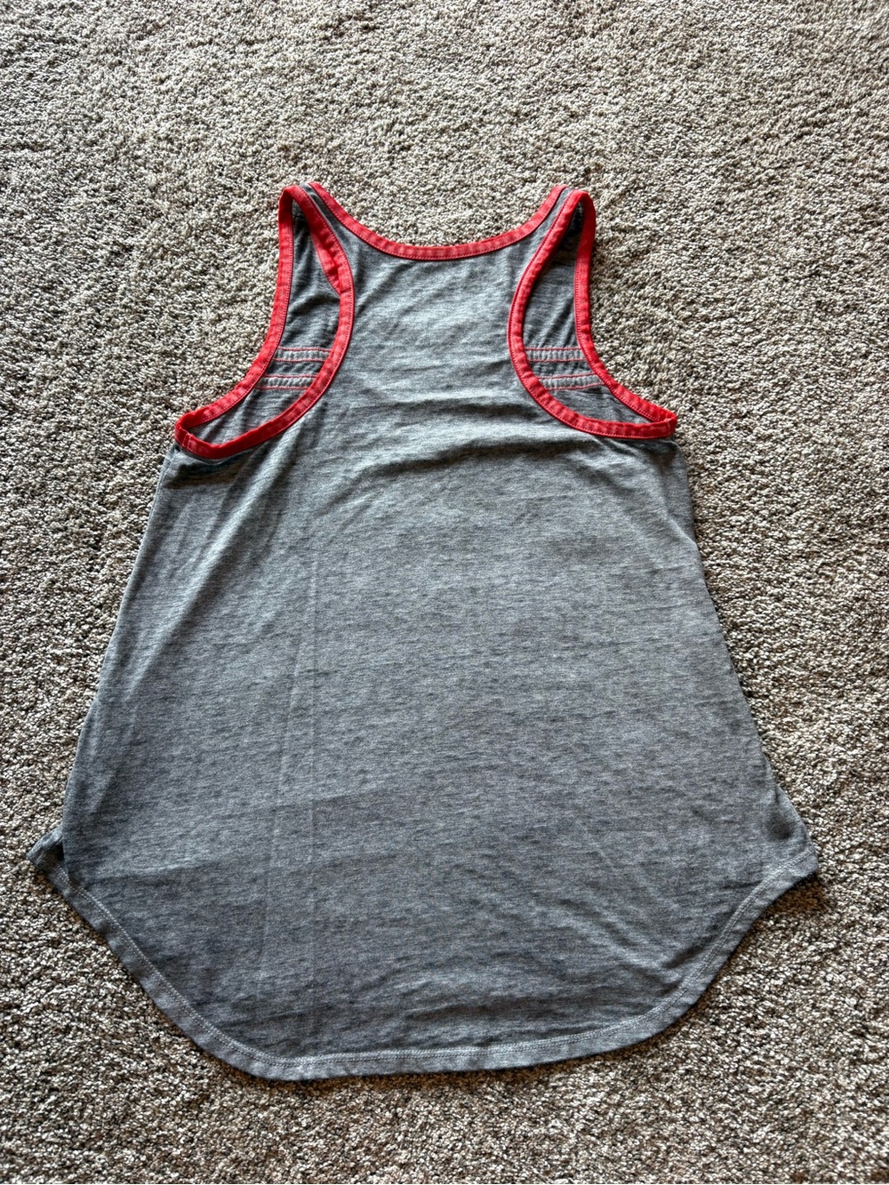 Zoe + Liv Gray Tank with Red Trim and Multicolor Lettering - Picture 3 of 3